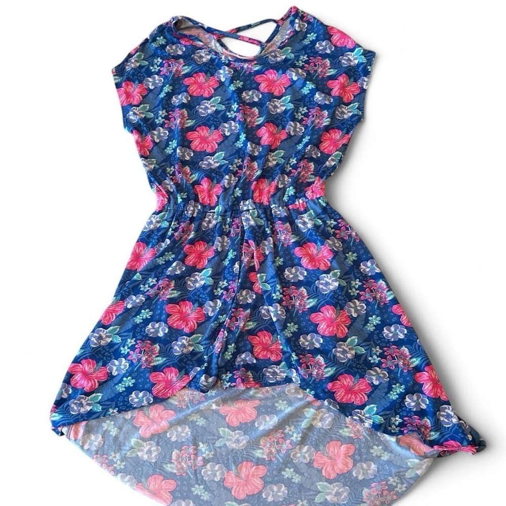 Tween High-Low Hemline Dress with Shorts - Size 14 💓🩵🌸🌺